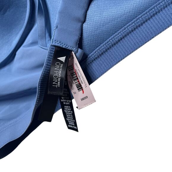 Victoria's Secret Incredible Max On Point Sports Bra Blue Marble Swirl Size 38DD - Picture 3 of 3